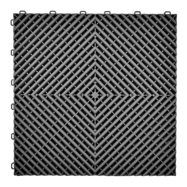Heavy-Duty Classic Grid Garage Floor Tiles – Graphite Grey (20 pcs)