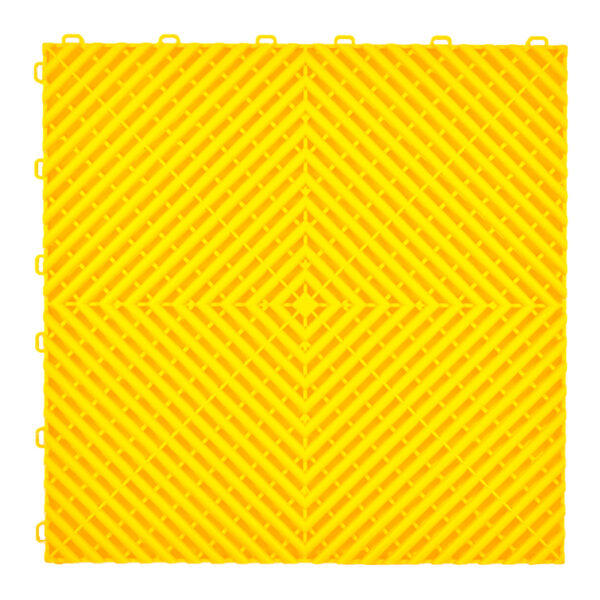 Heavy-Duty Classic Grid Garage Floor Tiles – Sunburst Yellow (20 pcs)